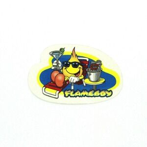 Vintage Flameboy Martini Glass Sticker World Industries